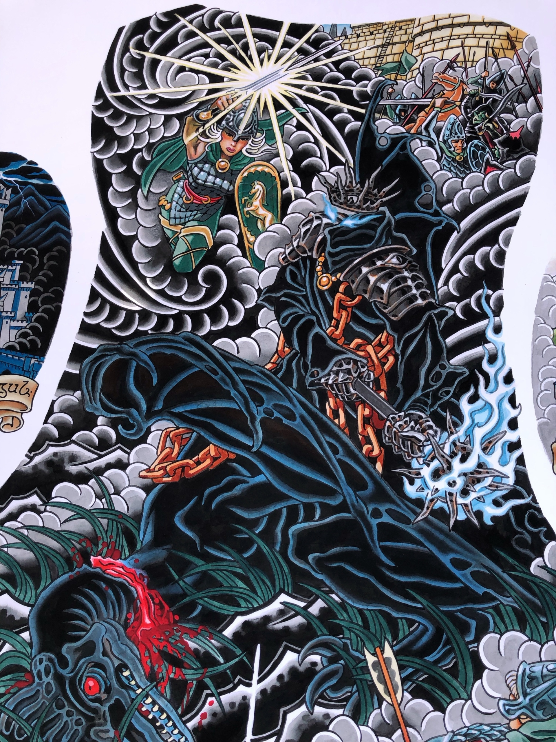 “The Battle of the Pelennor Fields” Fine Art Print - Imagen 2