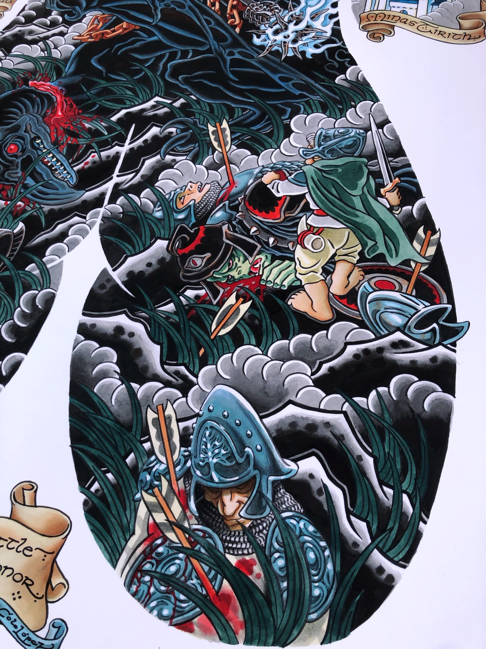 “The Battle of the Pelennor Fields” Fine Art Print - Imagen 3