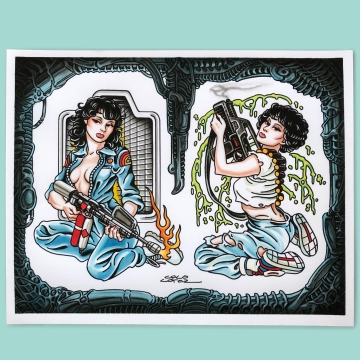 Ripleys Tattoo Flash art print